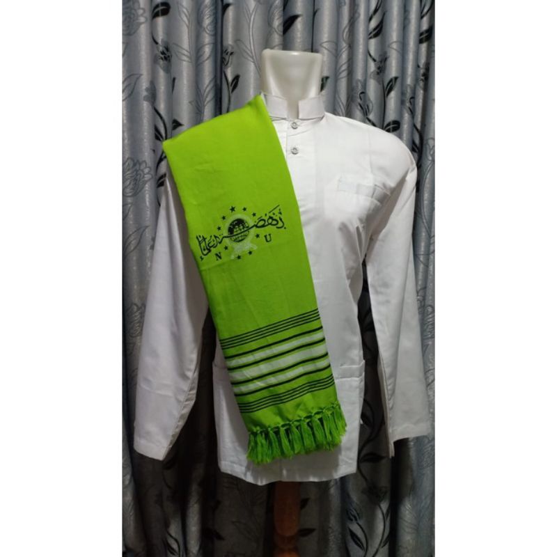 Sorban rida Motif Garis Nu Hijau Surban Habib Pria Panjang Murah