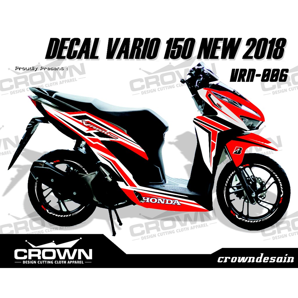 Decal Stiker New Vario 150 125 2018 New Stlye Shopee Indonesia