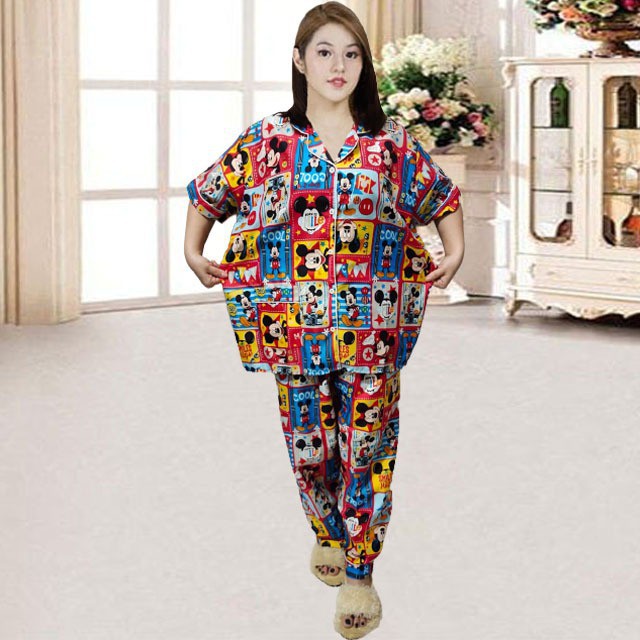 PIYAMA CP JUMBO SIZE XXL/KARAKTER/PIYAMA CPJUMBO STARMOON/BAJU TIDUR-MK KOTAK MERAH