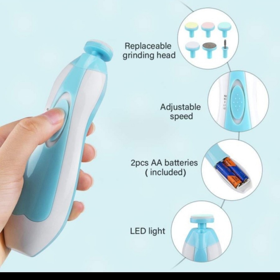 Gunting Kuku Elektrik Bayi Nail Trimmer Set Perawatan Ibu Baby Travel