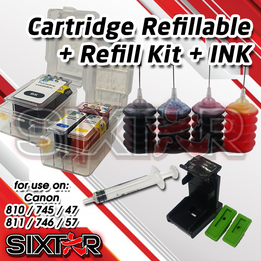 PAKET RefillKit + INK + Refillable Cartridge 810 dan 811 / 745 dan 746