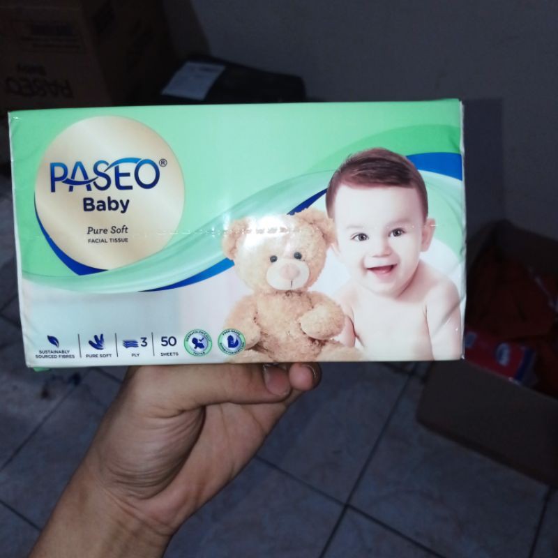 Tissue paseo baby pure soft 50 s / tissue paseo baby travel pack 50 sheets/ tissue paseo bayi