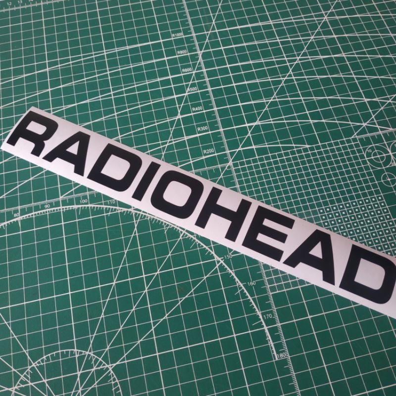 

sticker radiohead text