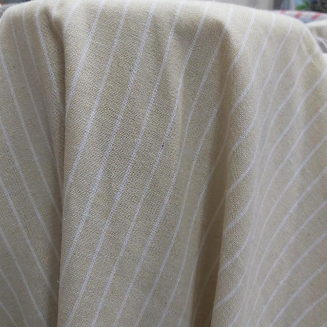kain linen import/motif salur/corak stripe/bahan katun linen/cotton