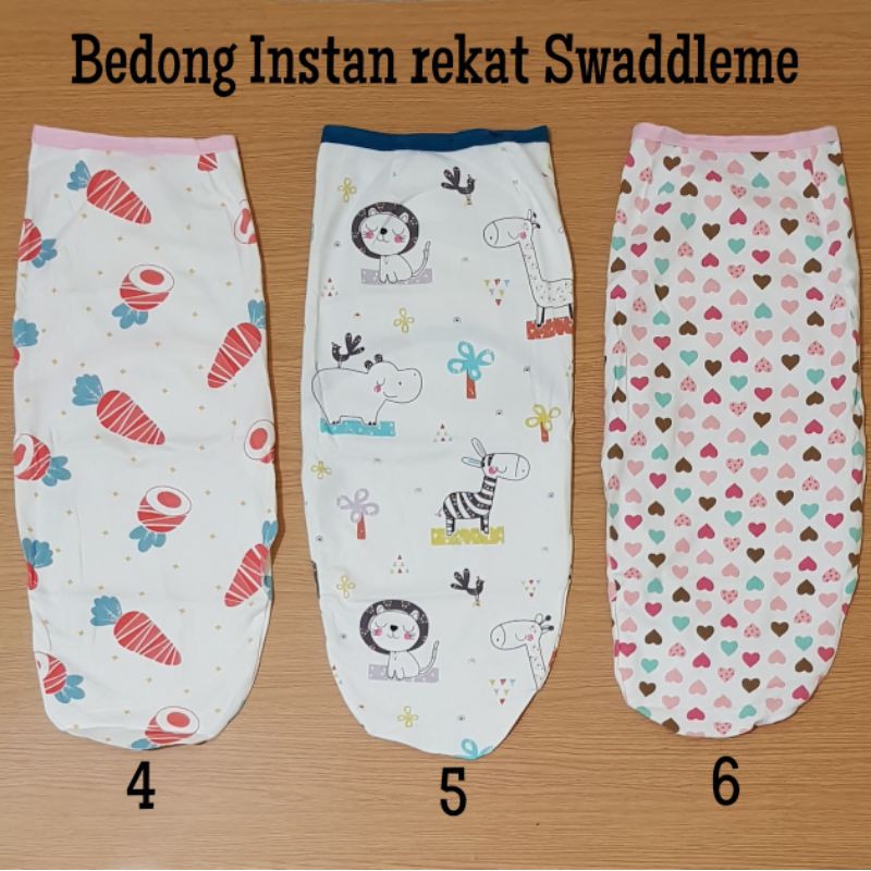 Bedong instan bayi perekat velcro summer swaddle me repack carterlove