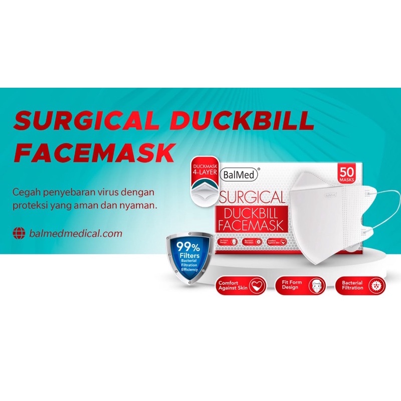 masker duckbill balmed surgical facemask