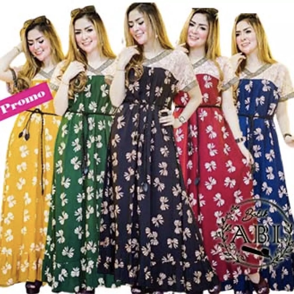 dress arbaian kombinasi brokat dan renda tali - daster arabian gamis arabian terbaru motif kupu