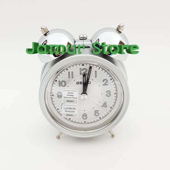 Jam Meja Beker Seiko QHK035S - Silver Lc