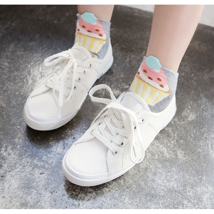 Kaos Kaki Socks Wanita Karakter Motif Cute Lucu Unik Import SHC05