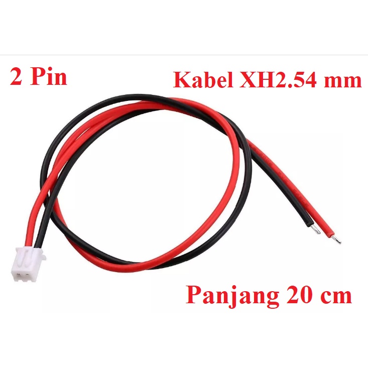 Kabel soket Connector Socket Konektor Female 2 pin 2pin JST XH2.54 2P 20CM XH 2.54