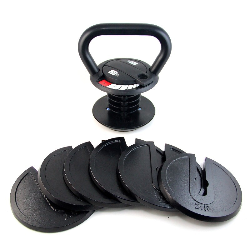 Adjustable Kettlebell 10Kg/Pembentuk Otot Lengan Kettlebell 20lbs/Alat Fitness Pemberat Tangan F213