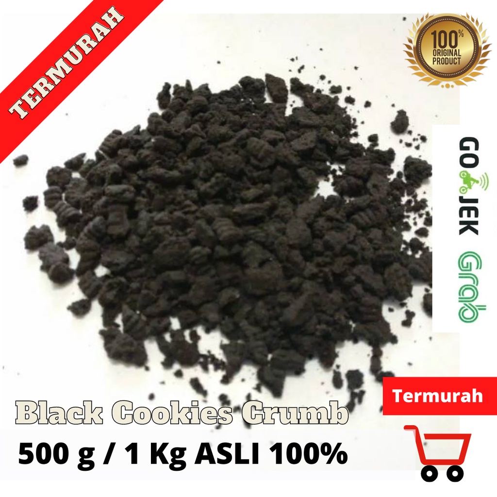 Black Cookies Crumb / Biskuit Cokelat Remah Serena 5 KG Ori 100%