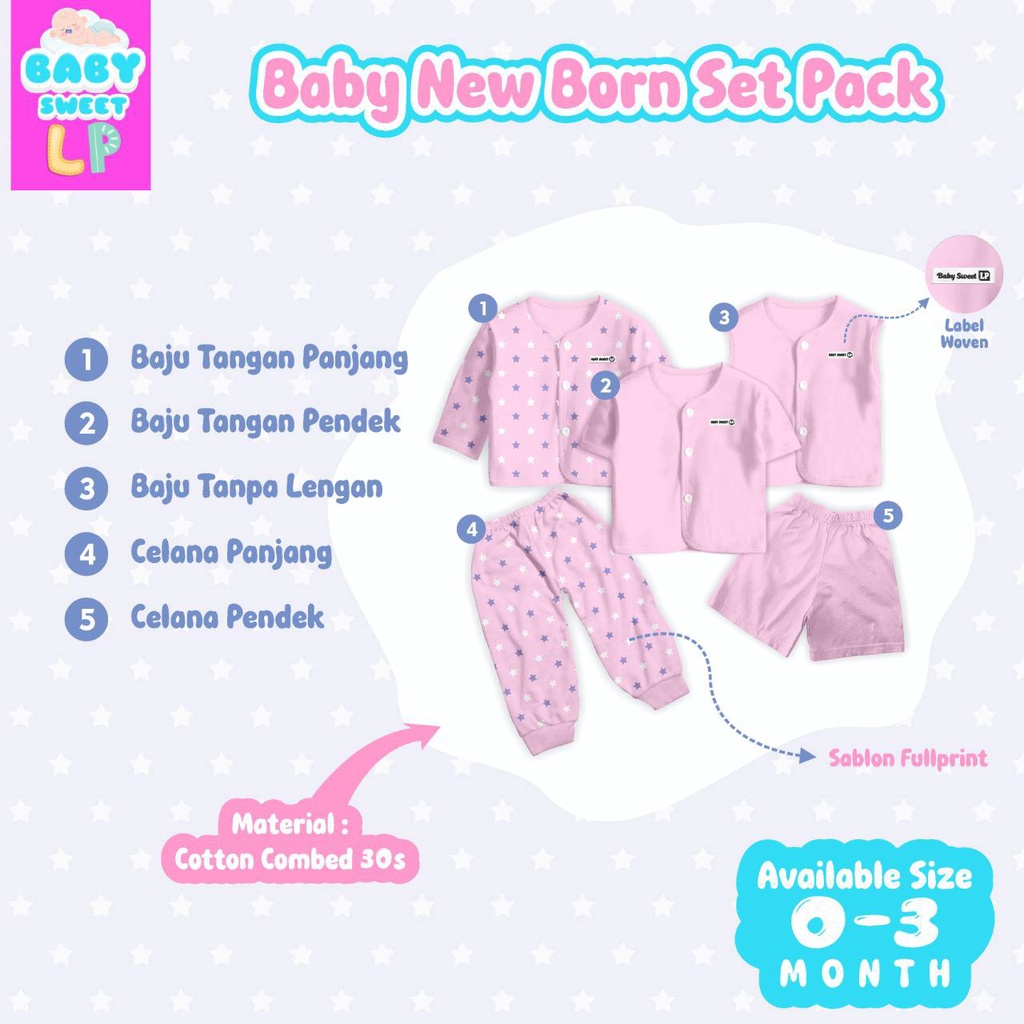 Setelan bayi Baby Newborn Set pack by Baby Sweet LP