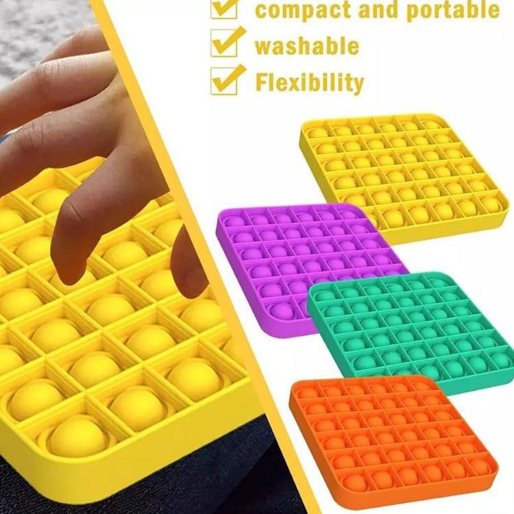 BFV✅ Mainan Anak Bubble Push Pop It Its Popit Popits Fidget Toy Toys BFV