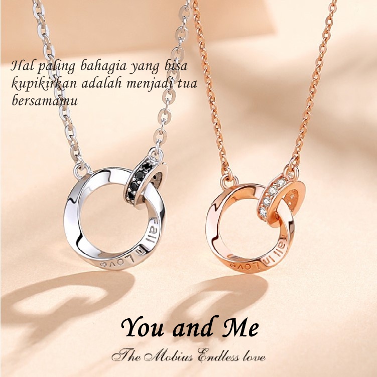 Kalung Couple Necklace Fashion Wanita Original Arctic Deer - Model Terbaru, Trendy dan Elegan，Cocok untuk Kencan Romantis