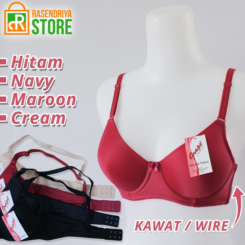 (COD) BH BRA PUSH UP BERKAWAT SPONS GRAPE UNDERWEAR PUSHUP KAWAT MURAH BERKUALITAS BH SBLA 036