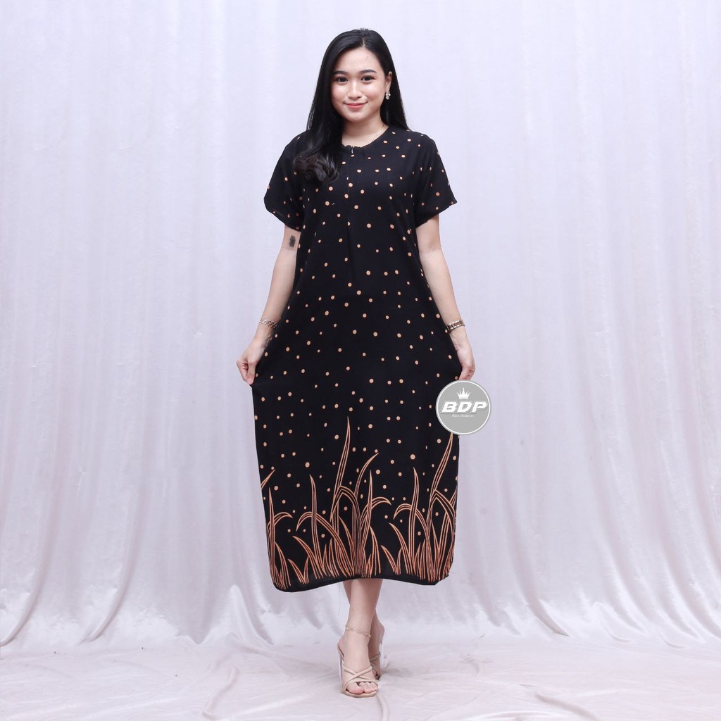 TERBARU | DASTER LOWO JUMBO | DASTER KAFTAN LD 120 | DASTER BUSUI RESLETING DEPAN | DASTER WANITA KEKINIAN-aufi hitam