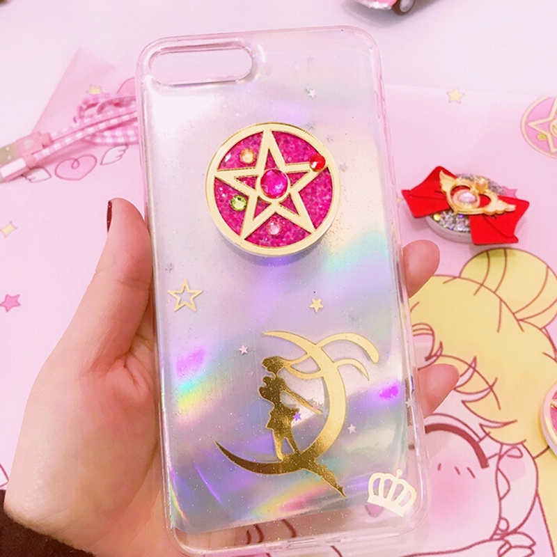 {LUCKID}Universal Sailor Moon Phone Stretch Bracket Cartoon Finger Ring Holder Socket