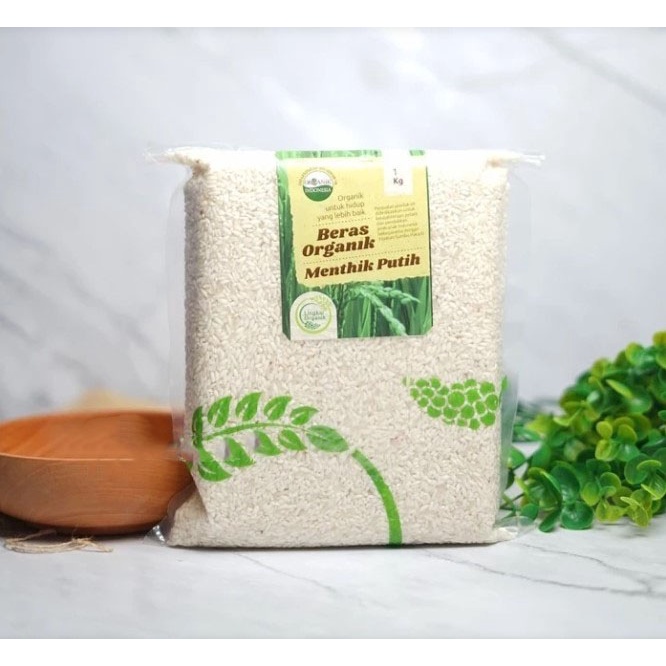 

gr011ttr Lingkar Organik Beras Menthik Putih 1 Kg - Beras Putih Organik Sv012Ss