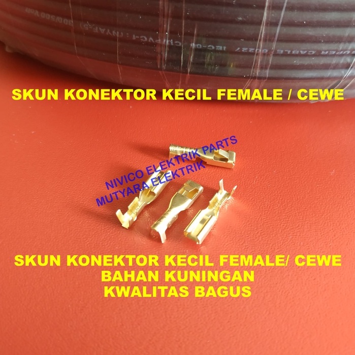 Skun Gepeng Cewek Female Kecil / Socket Motor / Skun Motor