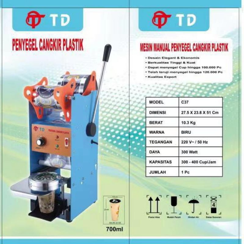 Manual Cup Sealing Machine 700cc / Mesin Press Gelas Plastik 700ml