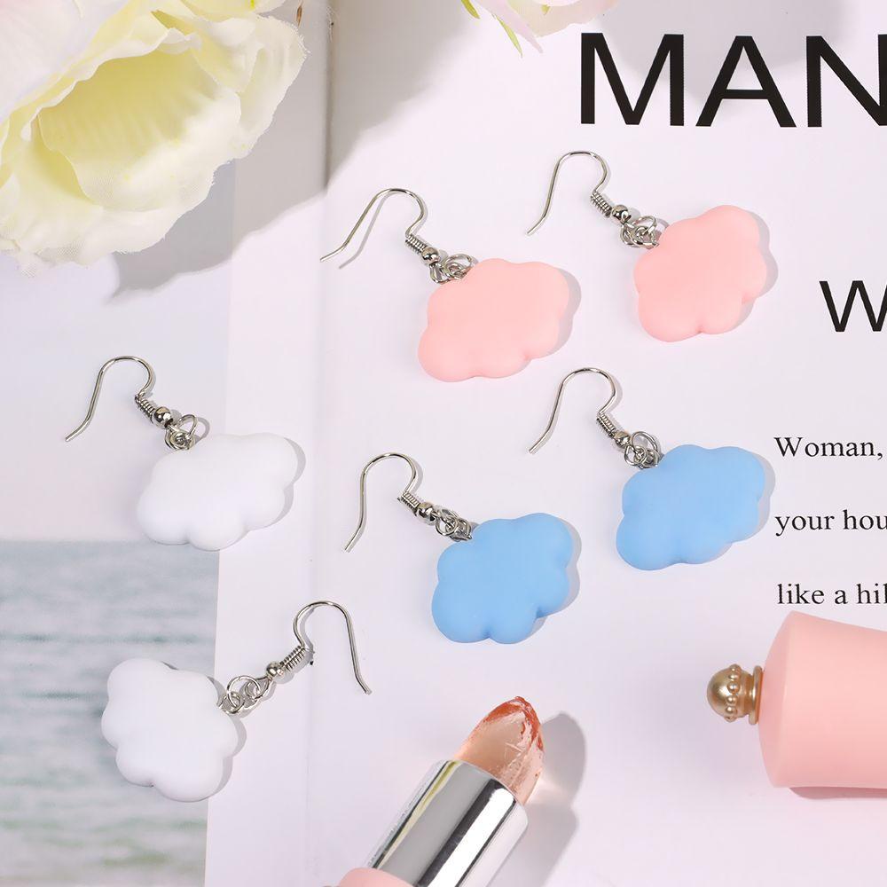 R-bunga Lucu Awan Anting Wanita/Gadis Perhiasan Drop Earrings Drop Menjuntai Kartun