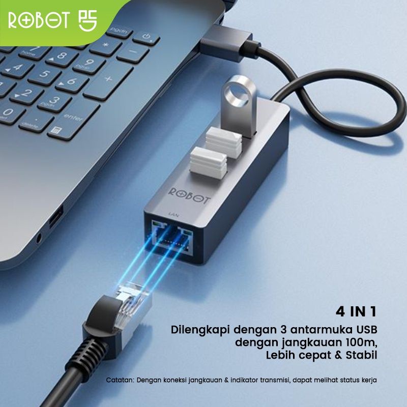 Robot HEA100 USB 3.0/2.0 HUB Ethernet Adapter