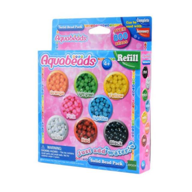 Aquabeads Solid Beads Light Green, perle 600, Multicolore, 32538