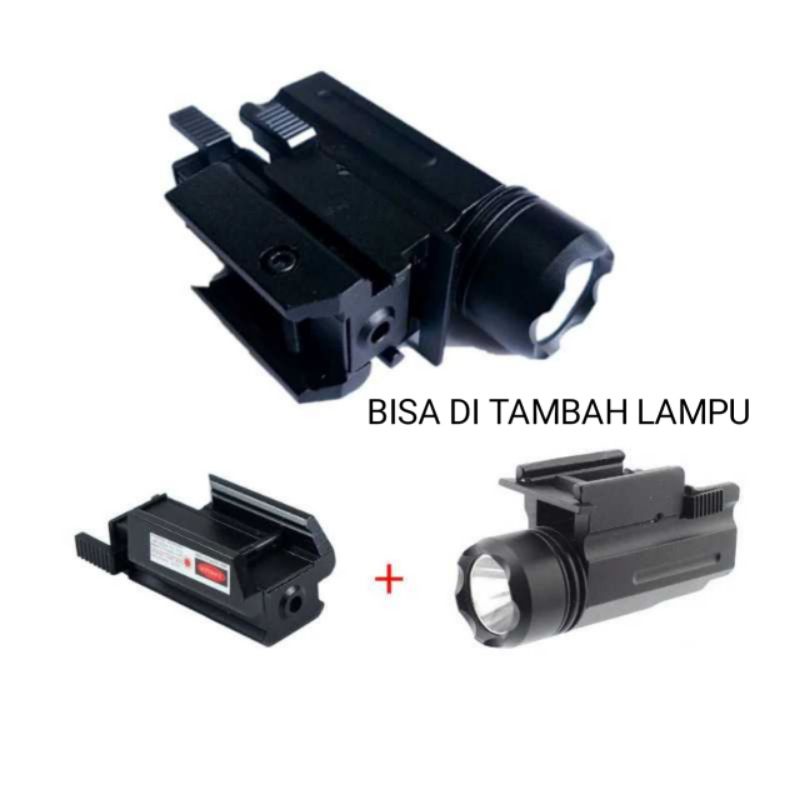 PROMO Red Dot Laser Sight Gun Airsoft Rifle Pistol TGPUL Tactical laser merah Hijau laser sight laser airsoftgun - LS15 Rail Adapter 11mm 7RLP03RE 7RLP04RE