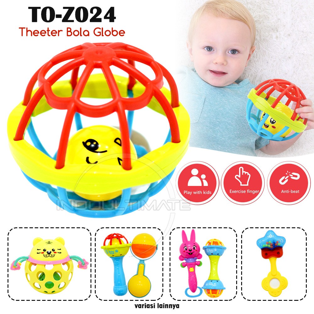 Mainan Kerincingan Ratle stick Bayi Teether genggam bayi Silicone TO-Z0