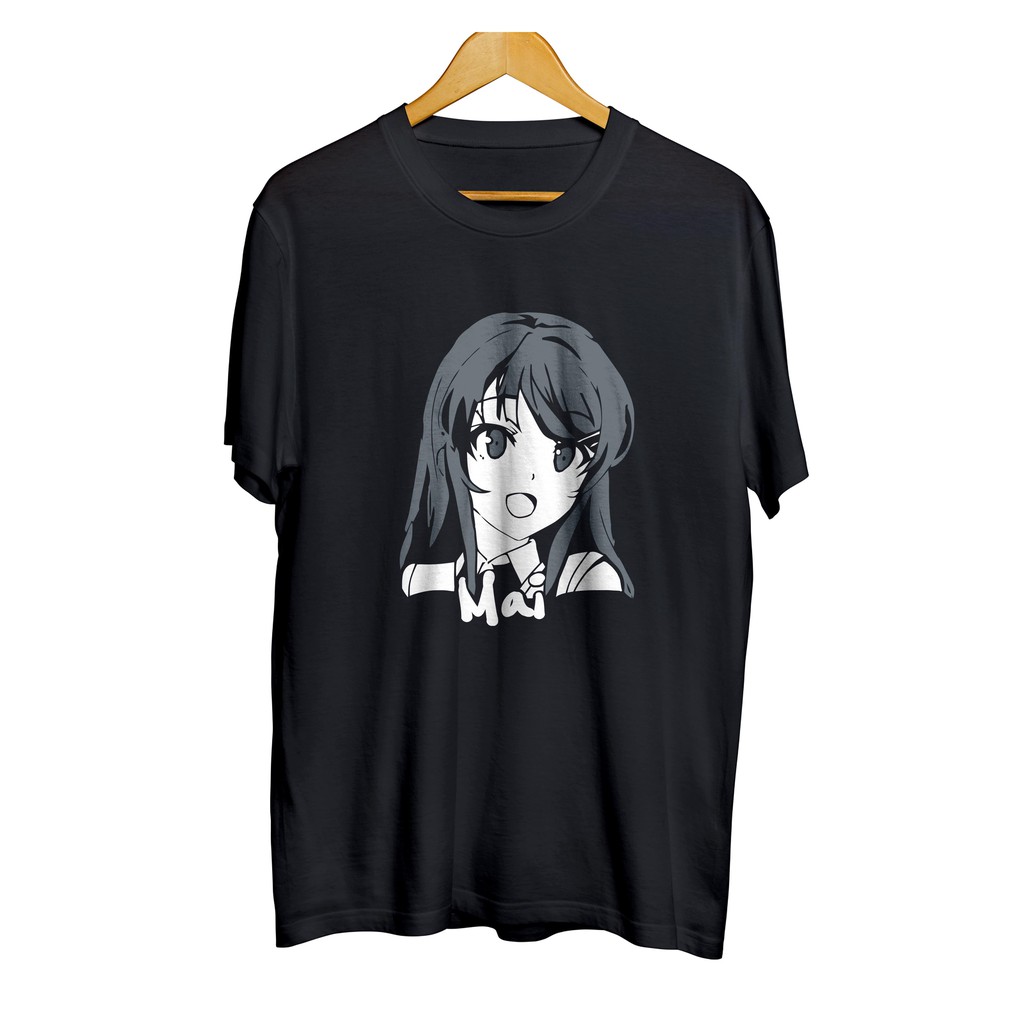 Kaos distro anime SAKURAJIMA MAI - SEISHUN BUTA YAROU material cotton combed 30s