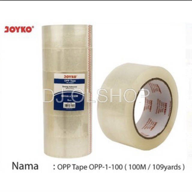 

[COD] Lakban Bening / Coklat JOYKO 48 MM X 100 M Pita Perekat OPP TAPE OPP-1-100 109 YARD TEBAL