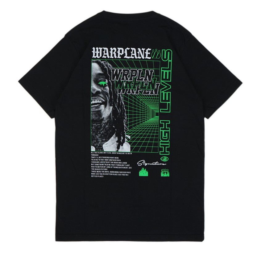 WRPLN TSHIRT - Lvls Black /Kaos Dewasa/Kaos Pria/Warplane