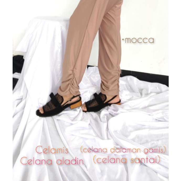 CELAMIS PANJANG POLOS SERUT BAWAH. CELANA ALADIN. CELANA DALAMAN GAMIS. CELANA RUMAHAN LEGING DALEMAN HIJAB CELANA LEGING