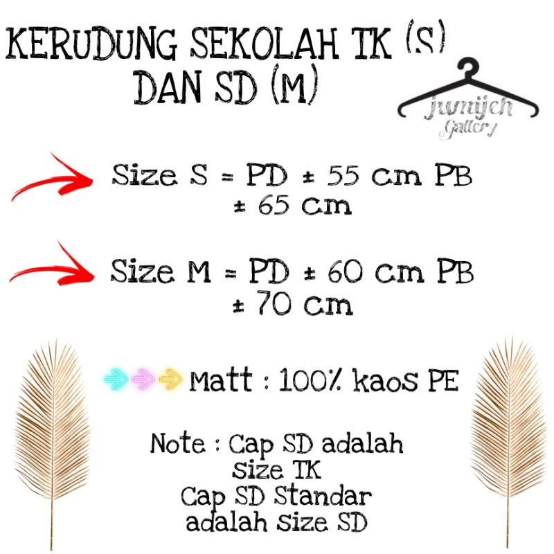 COD KERUDUNG SEKOLAH SERUT TK dan SD