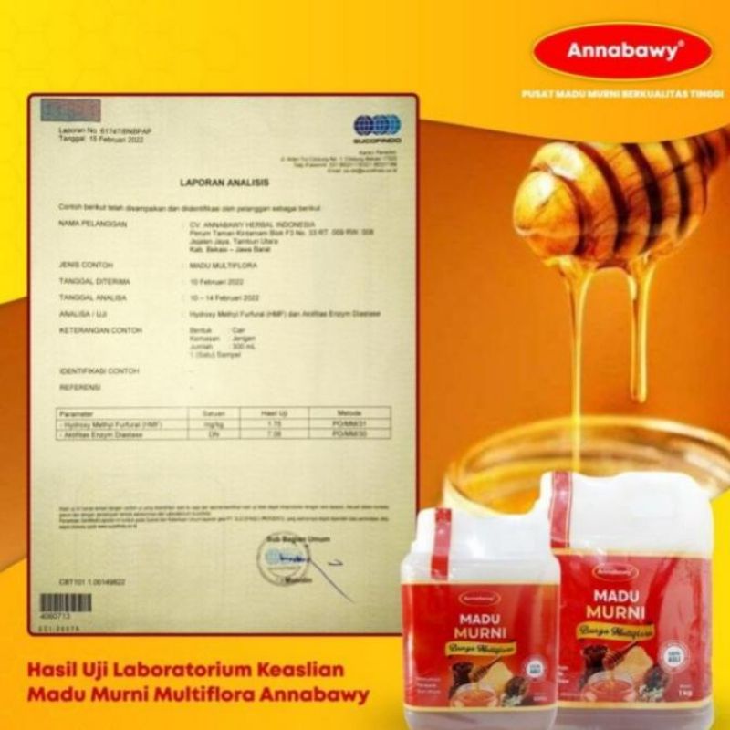 MADU MULTIFLORA 500 GRAM - Madu Murni Annabawy