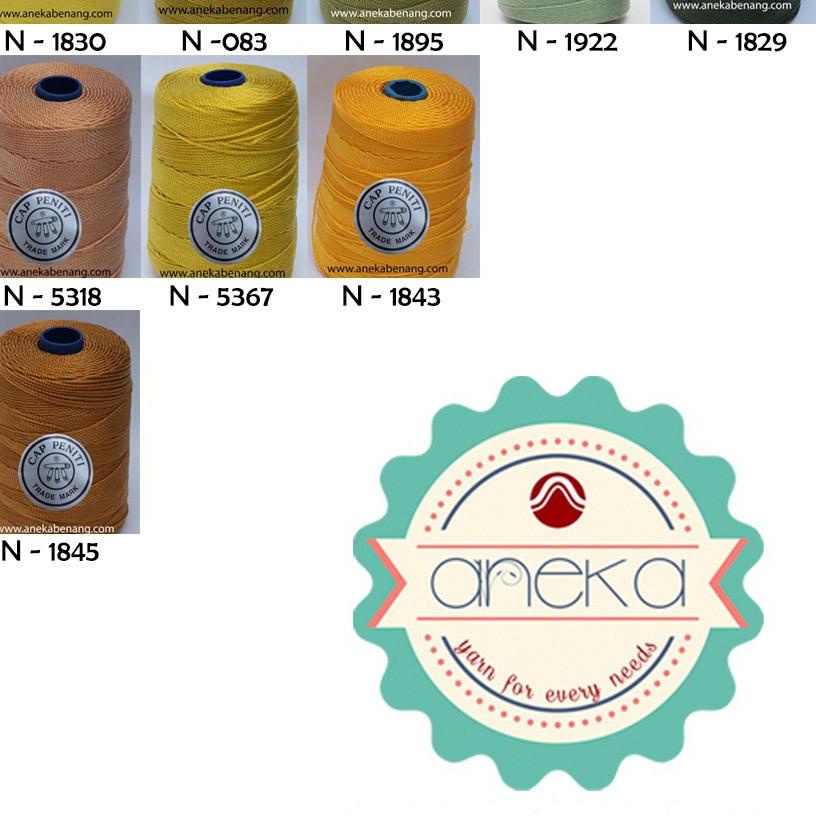 KATALOG - Benang Rajut Nylon Cap Peniti / Nylon Yarn Kuning - Hijau - Orange