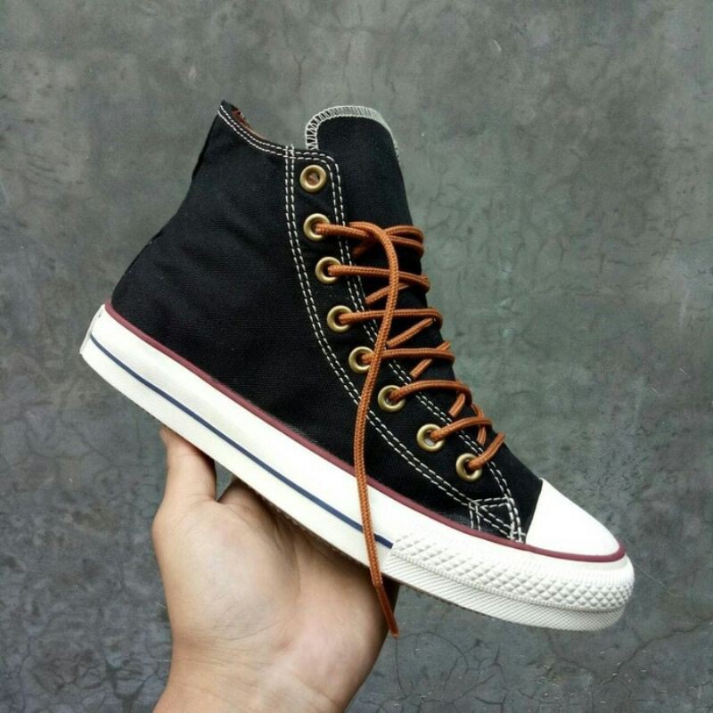 PROMO SEPATU MURAH SEPATU CONVERSE PREMIUM HITAM BLACK SNEAKERS SEKOLAH KERJA KULIAH KADO HADIAH