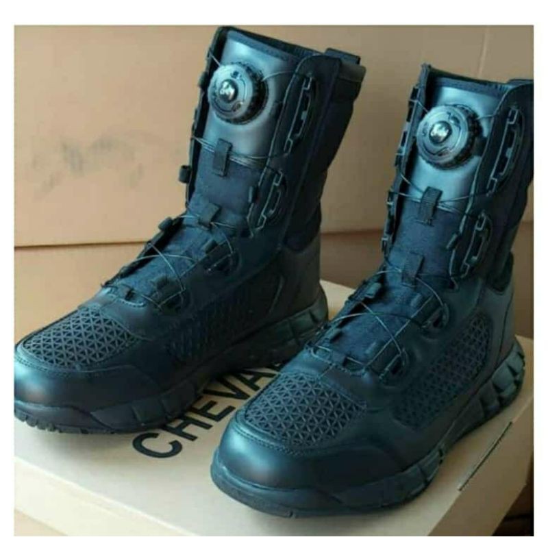 Sepatu PDL chevalier replika BOA tali putar motif jaring laba-laba