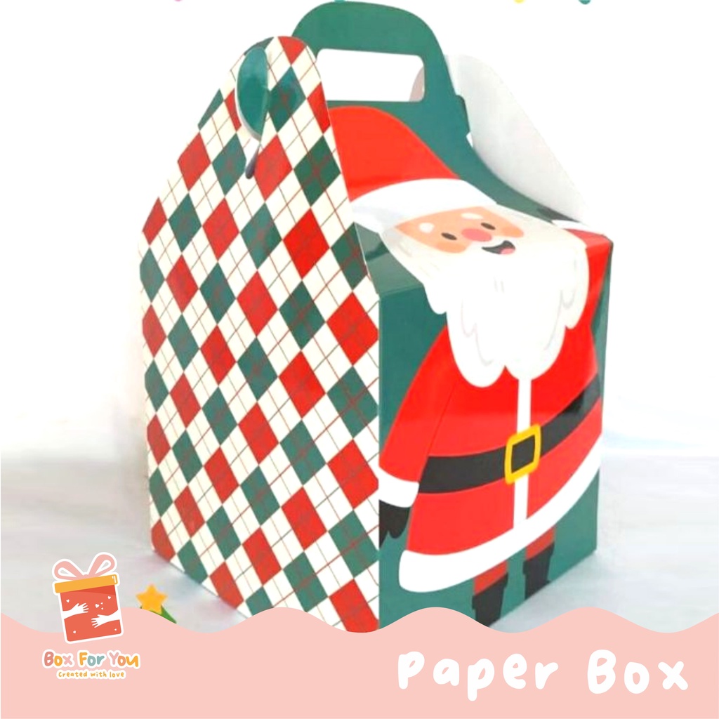 

Paper Box - Box Santa uk 15x15x15 Box cookies Box hampers Souvenir Giftbox