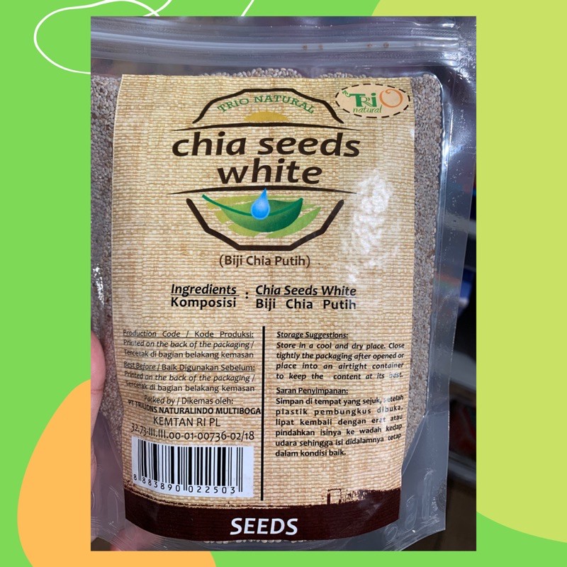 

Chia Seeds White - Biji chia putih organik 500gr