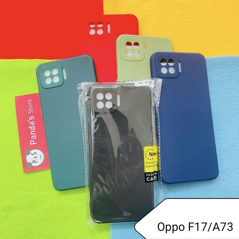 Case Oppo F17/A73 Babycase + Pelindung Kamera, Makaron Full Color (PsS)