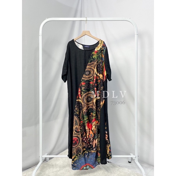 MDLV ~ 73006 Divania Loose Dress Oversize Dress Maxi Long Dress Fashion Import