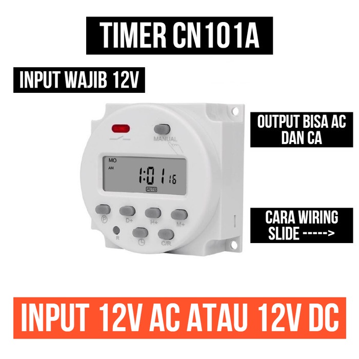 Timer Digital Input12V AC DC 16A SWITCH AUTO ON OFF 12 V Output CN101A