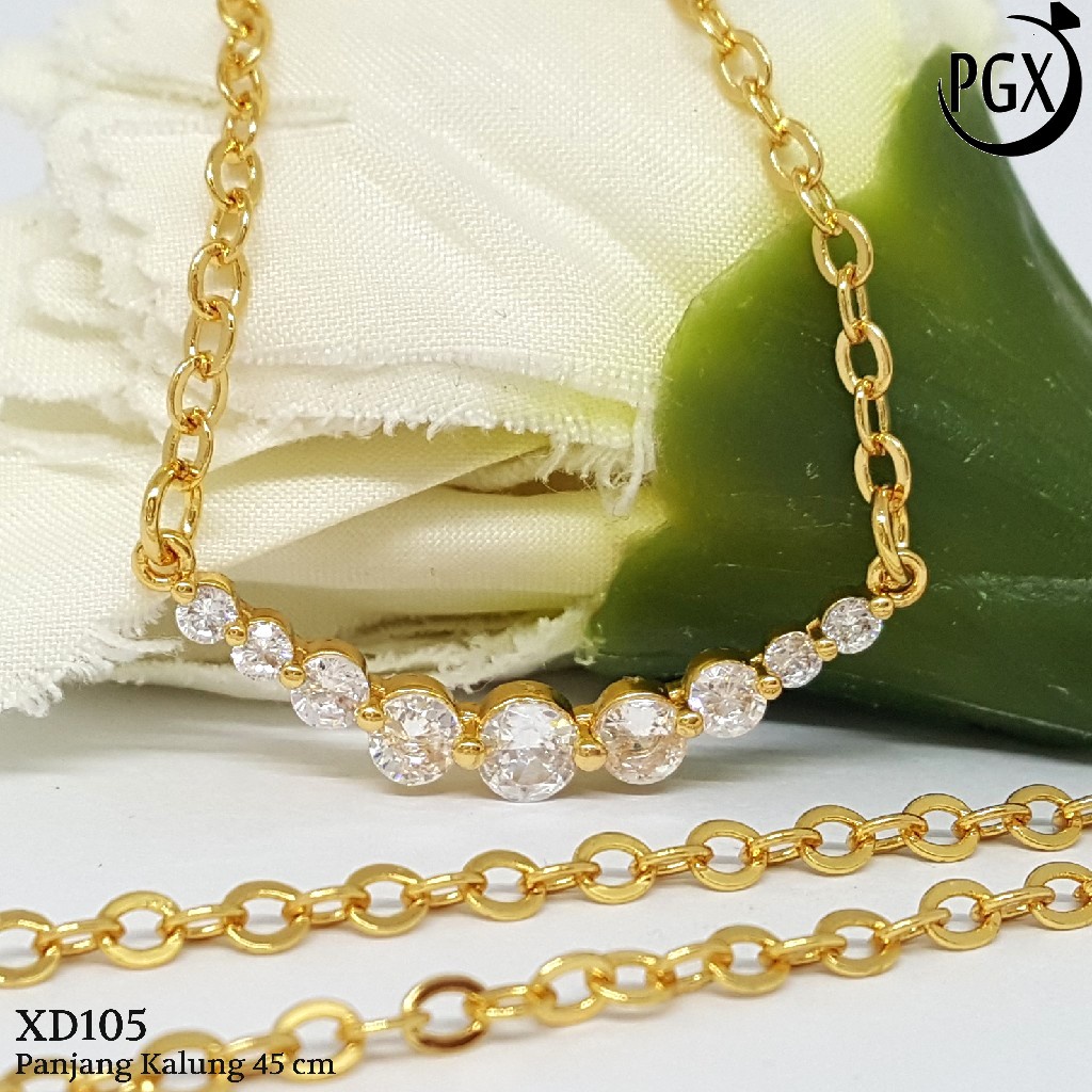 PGX Kalung Wanita Xuping Perhiasan Lapis Emas Aksesoris Fashion Premium - XD105