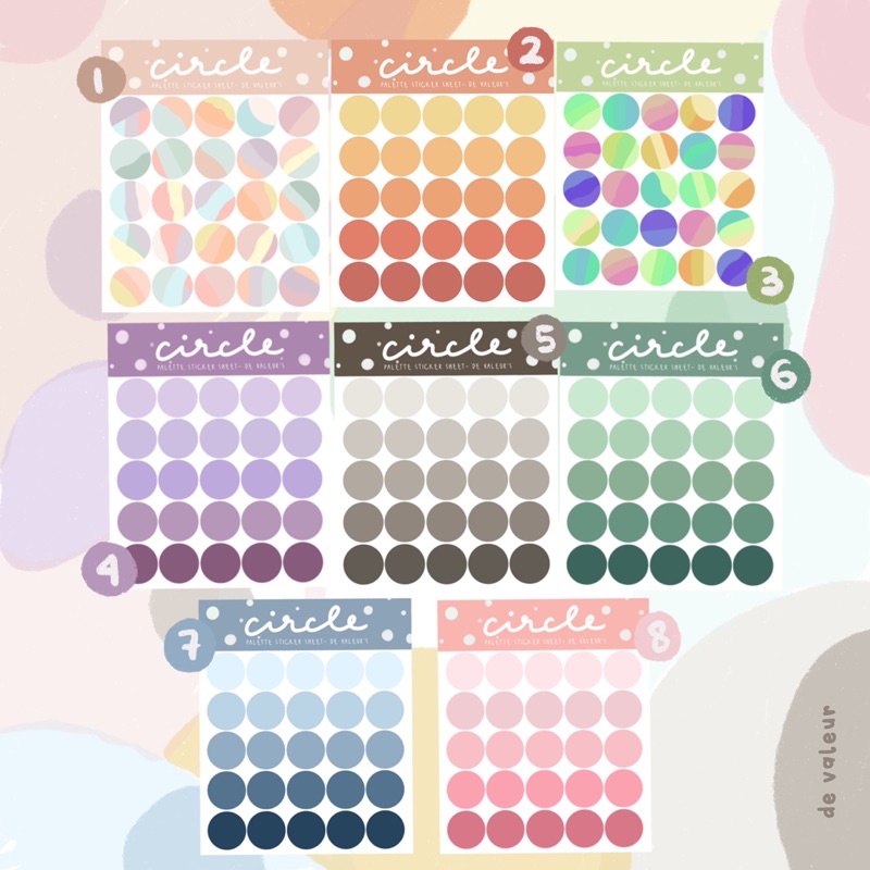 

Circles Color Palette Sticker Sheet - VINYL