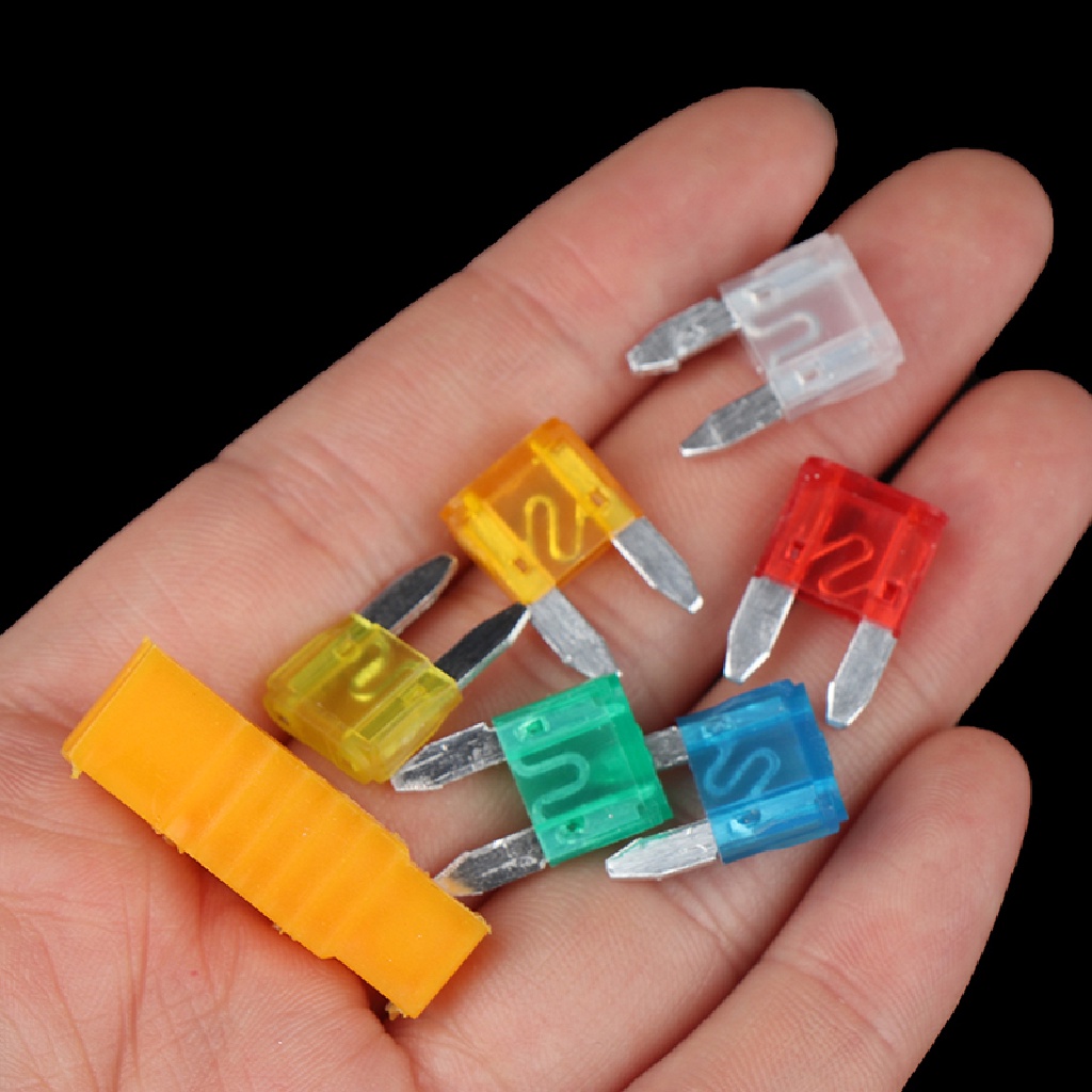 // justenjoyingg.id // 120PC Mini Small Size Blade Car Fuse Micro Blade Fuse Set Car Truck Accessories ~