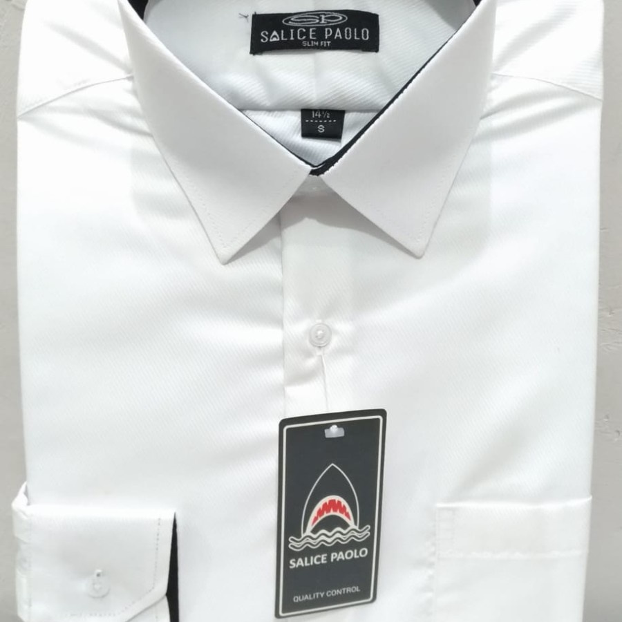 Kemeja Pria Putih Terbaru 2021 Import Formal Salice Paolo Kemeja DoBy Putih Panjang Keren Kekinian