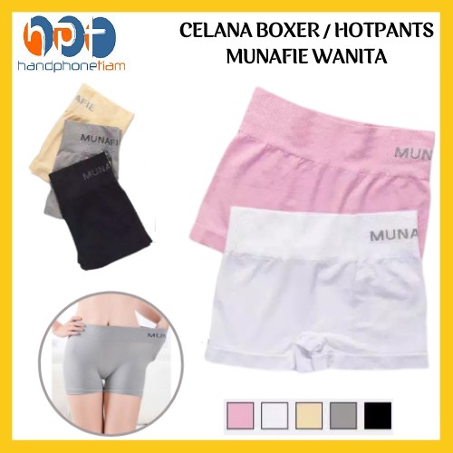 BOXER MUNAFIE WANITA Celana Dalam Hotpants Brief Katun Underwear CD Slimming Pants Premium