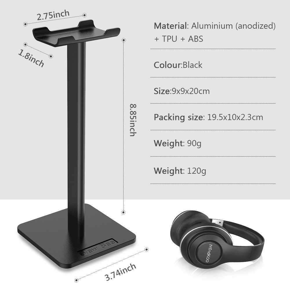 TaffSTUDIO Stand Headphone Headset Universal Stand Hanger Bracket Taff Studio